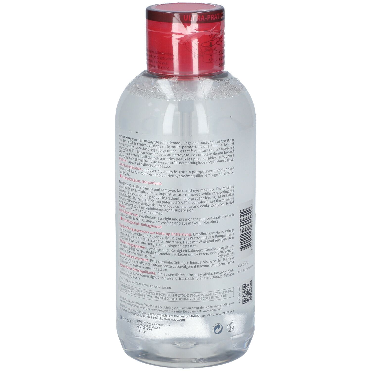 Bioderma Sensibio H2O Acqua micellare detergente e struccante Pelle  sensibile.