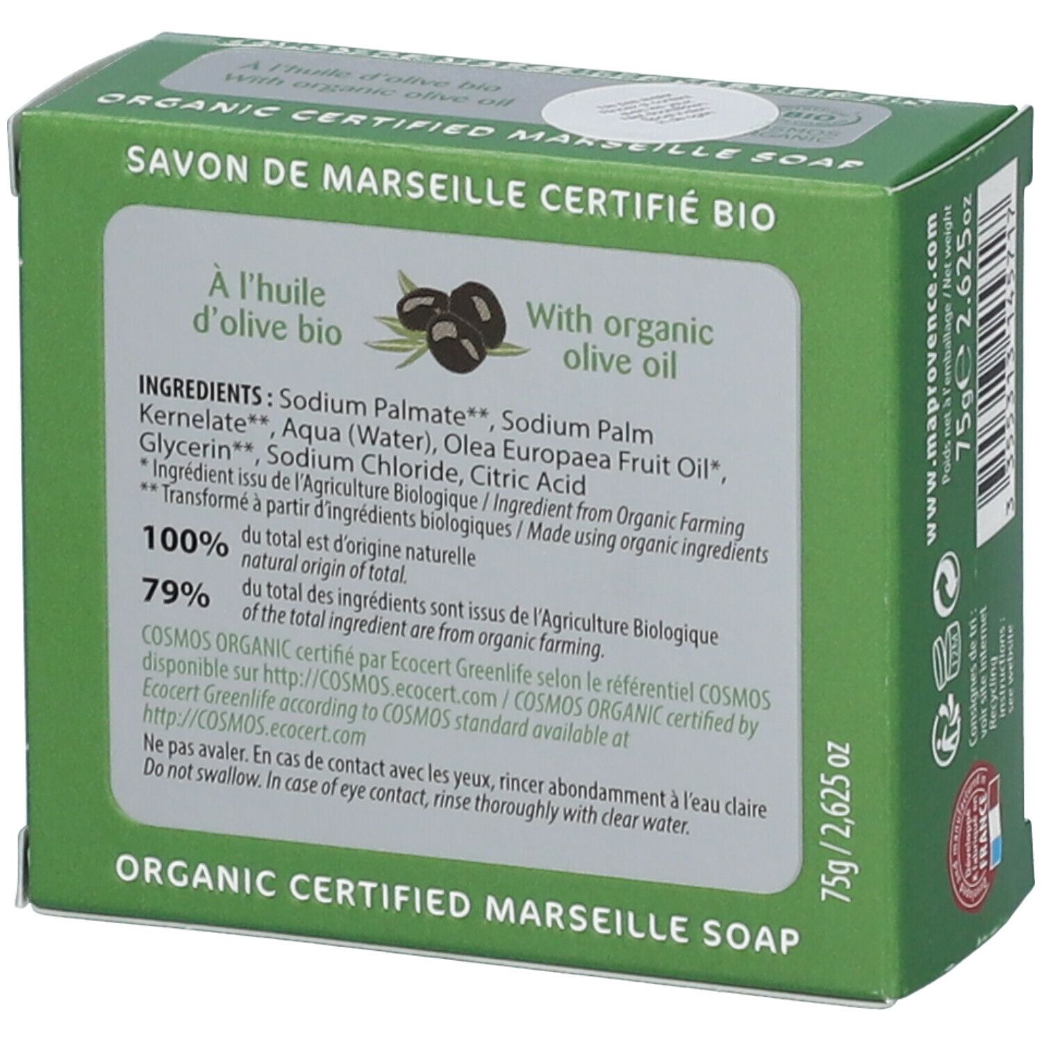 MA PROVENCE® Savon de Marseille à l'Huile d'Olive Bio