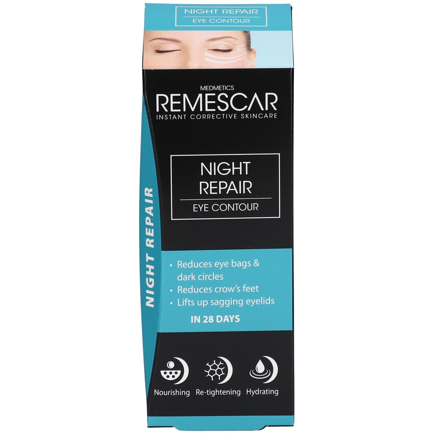 Confezione con informazioni e testo. Contiene loghi e testo.