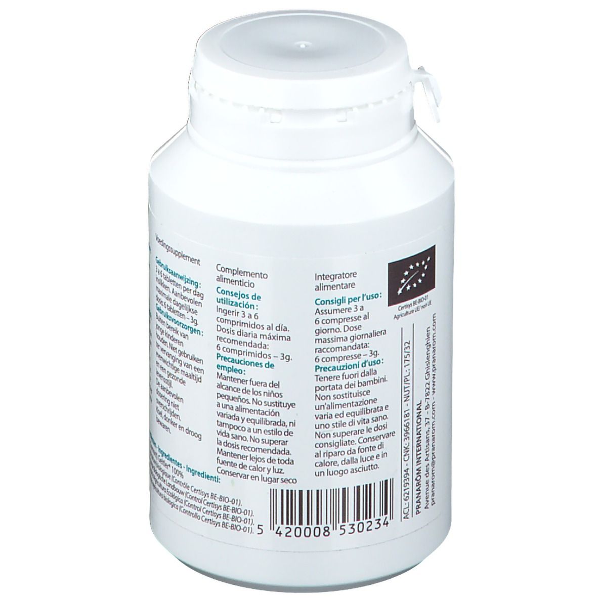 PRANARÔM Spiruline 500 mg Bio