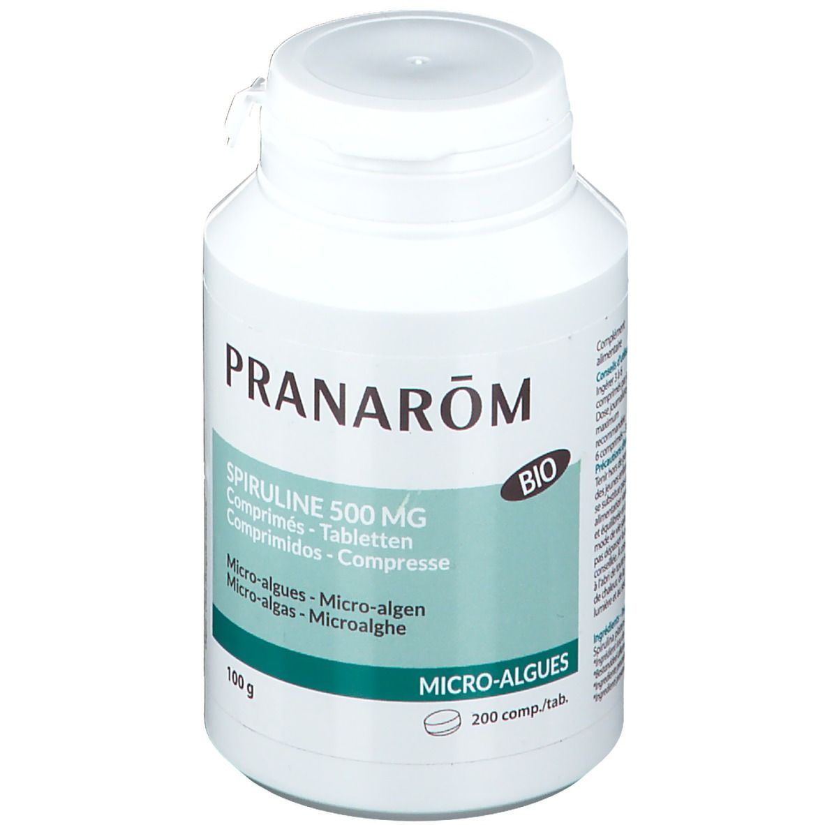 PRANARÔM Spiruline 500 mg Bio