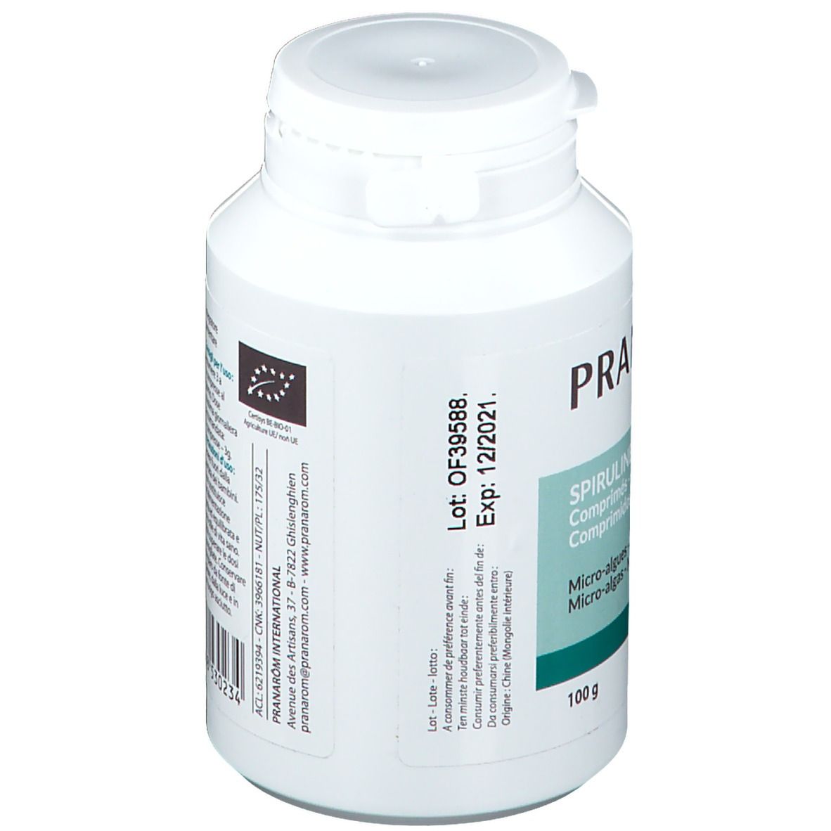 PRANARÔM Spiruline 500 mg Bio