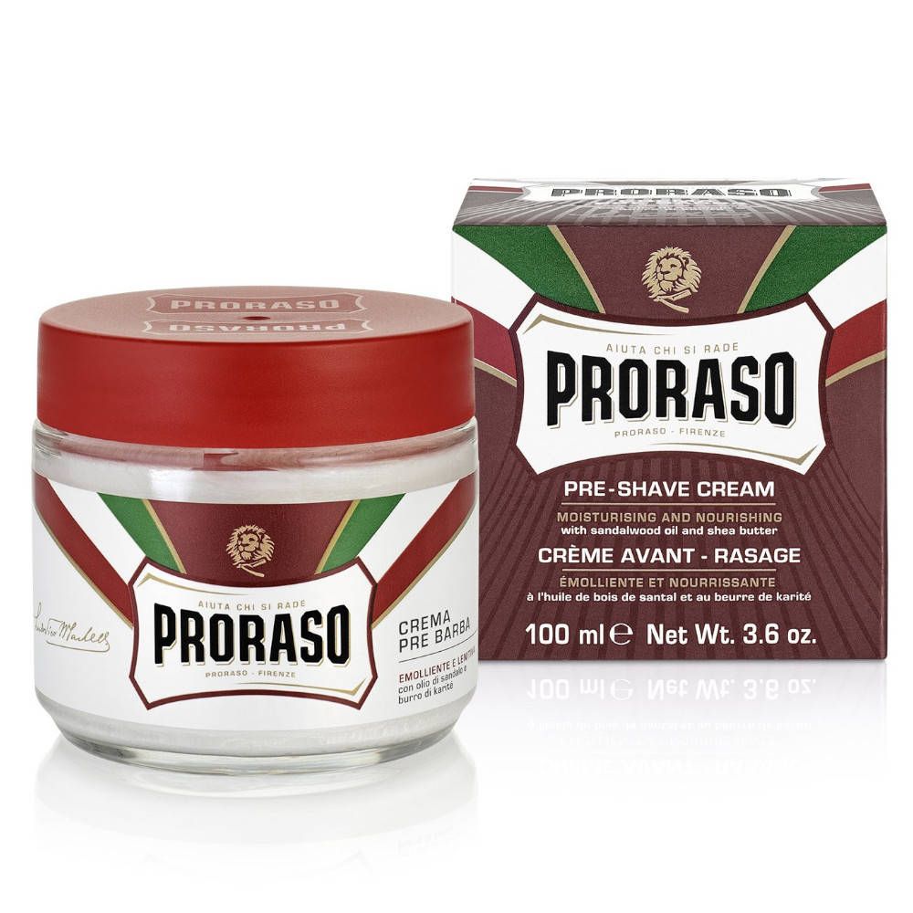 PRORASO Crema Pre Barba Olio di Sandalo e Burro di Karité