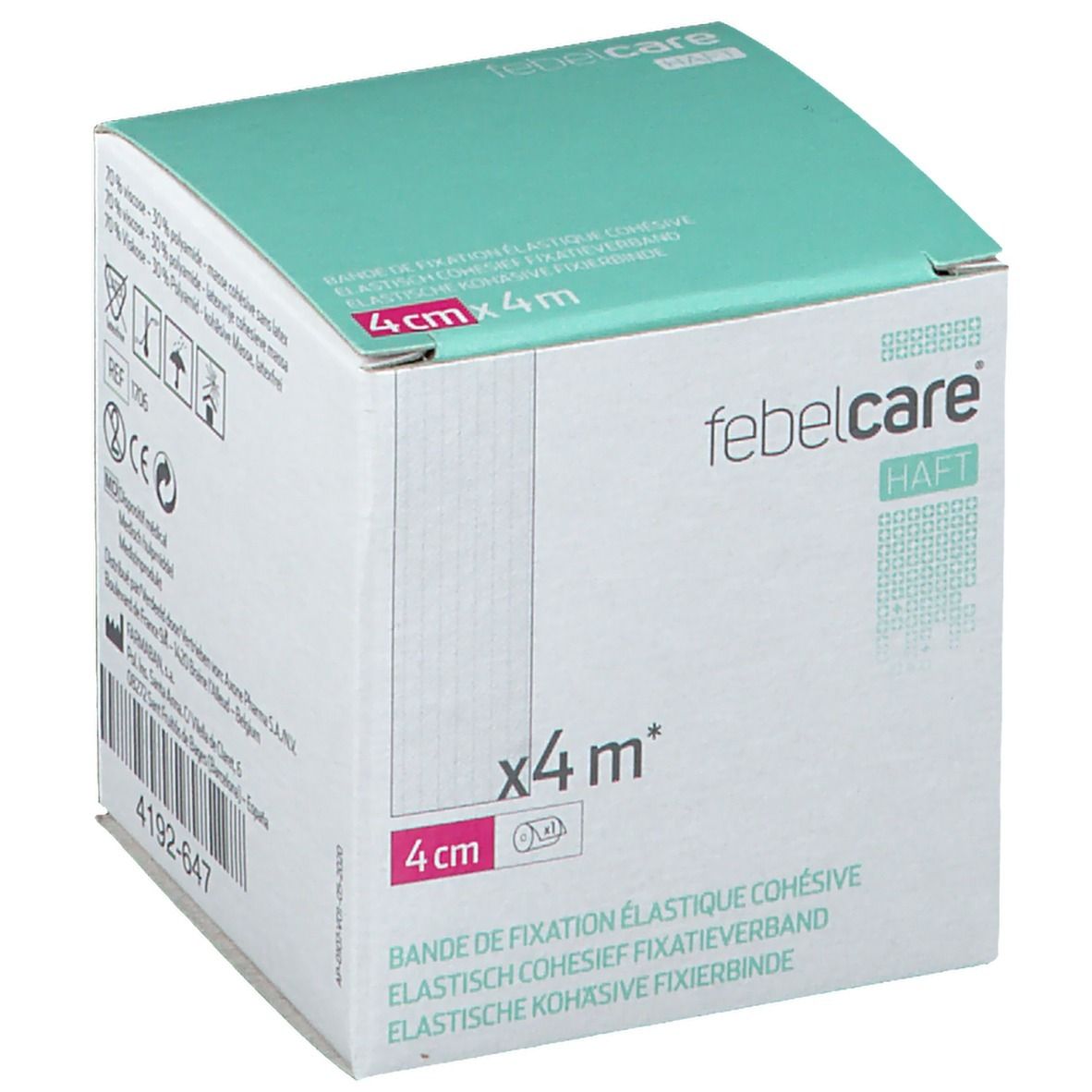 Febelcare® Haft Bende di Fissaggio Adesive 4 cm x 4 m