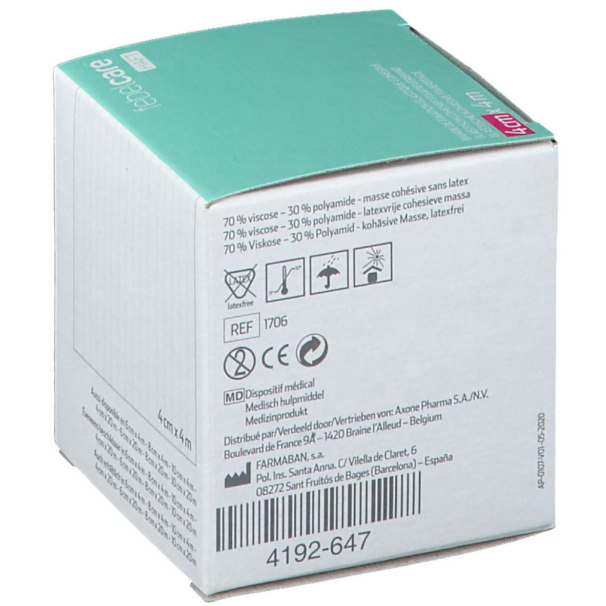 Febelcare® Haft Bende di Fissaggio Adesive 4 cm x 4 m