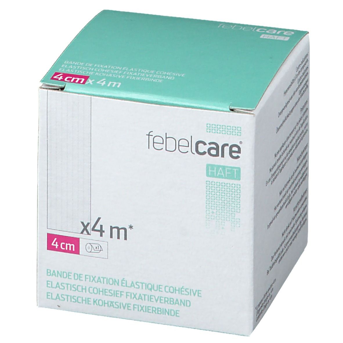 Febelcare® Haft Bende di Fissaggio Adesive 4 cm x 4 m