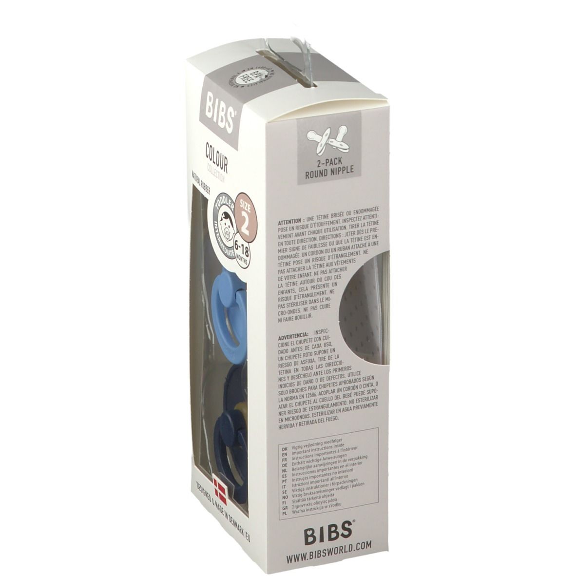 BIBS® BIBS COLOUR Sky Blue - Deep Space 6 - 18 Mesi Size 2