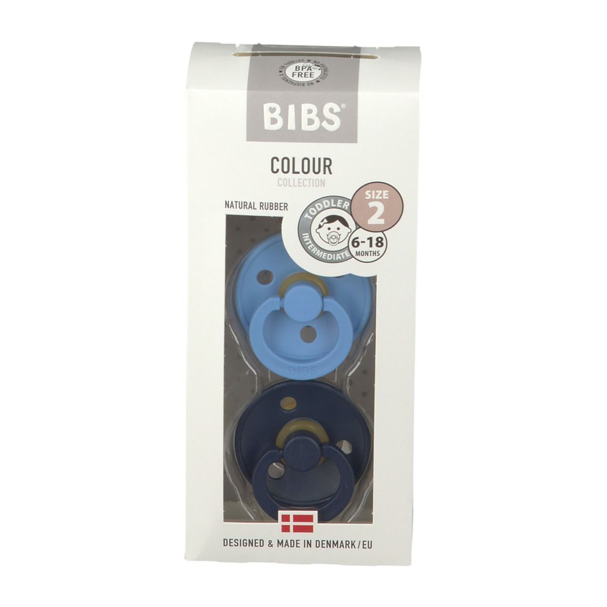 BIBS® BIBS COLOUR Sky Blue - Deep Space 6 - 18 Mesi Size 2