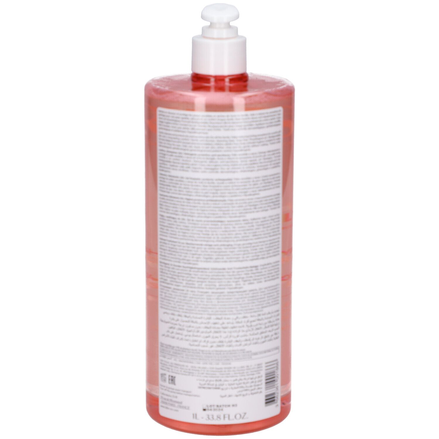 Flacone di Gel Lavante SVR Topialyse con dispenser a pompa, retro con testo dettagliato.