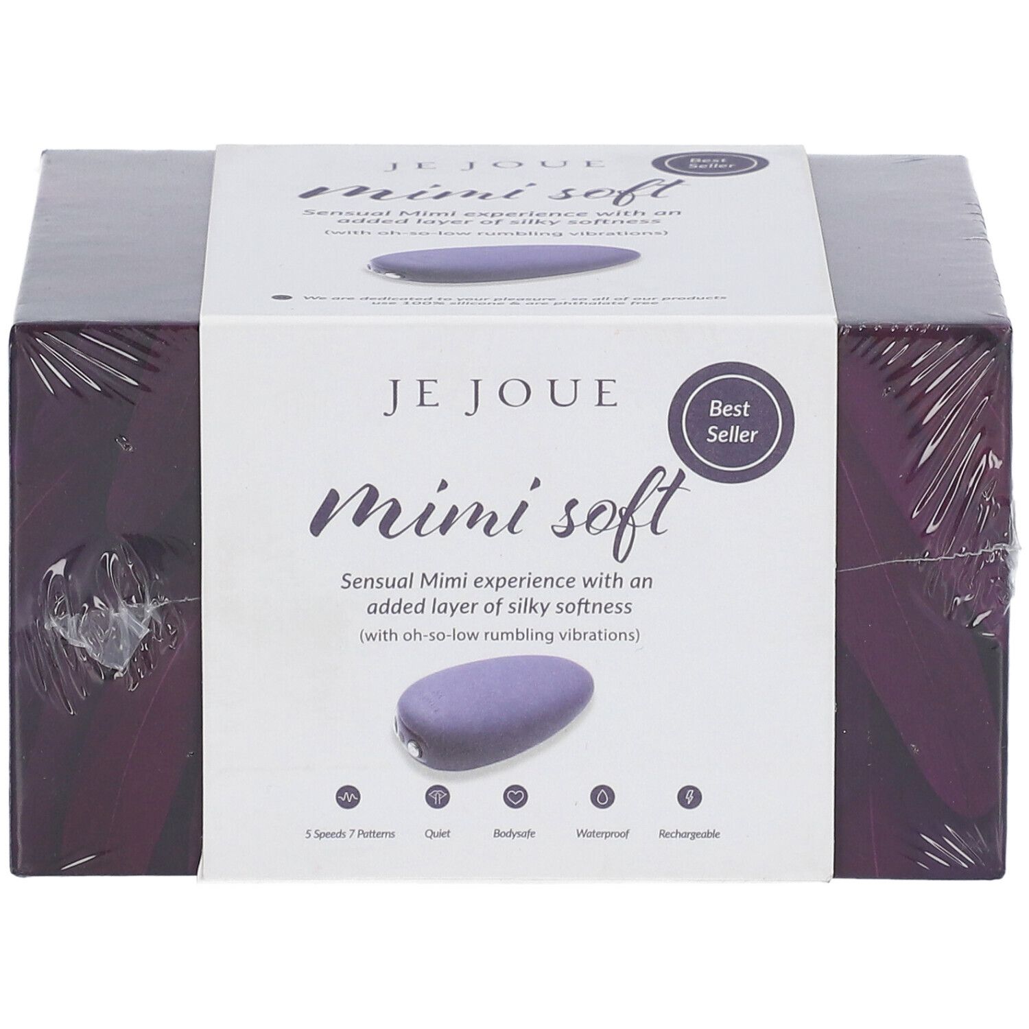 Confezione Je Joue Mimi soft. Stimolatore viola. Scritta Best Seller.