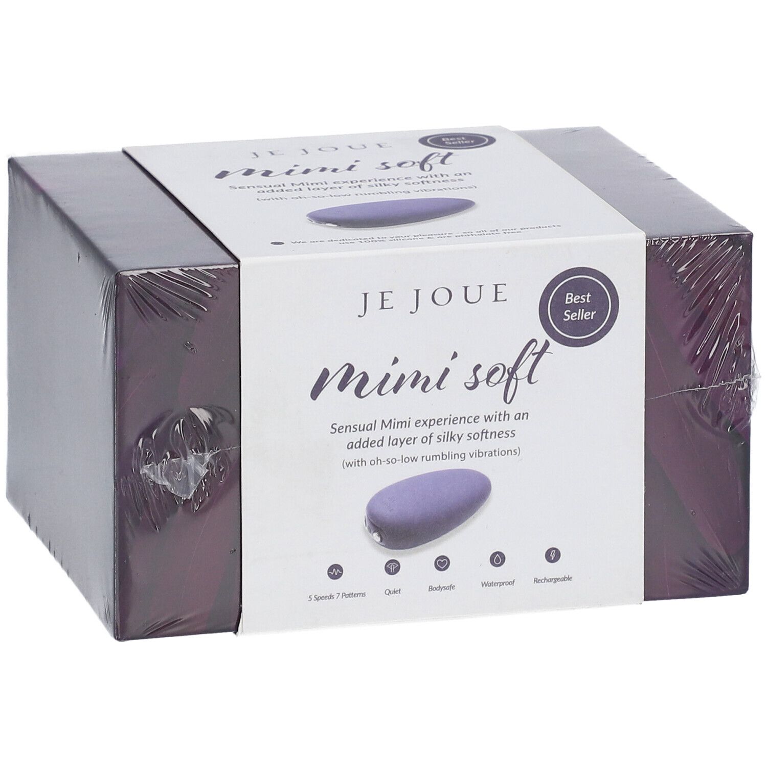 Confezione Je Joue Mimi soft. Stimolatore viola. Scritta Best Seller.