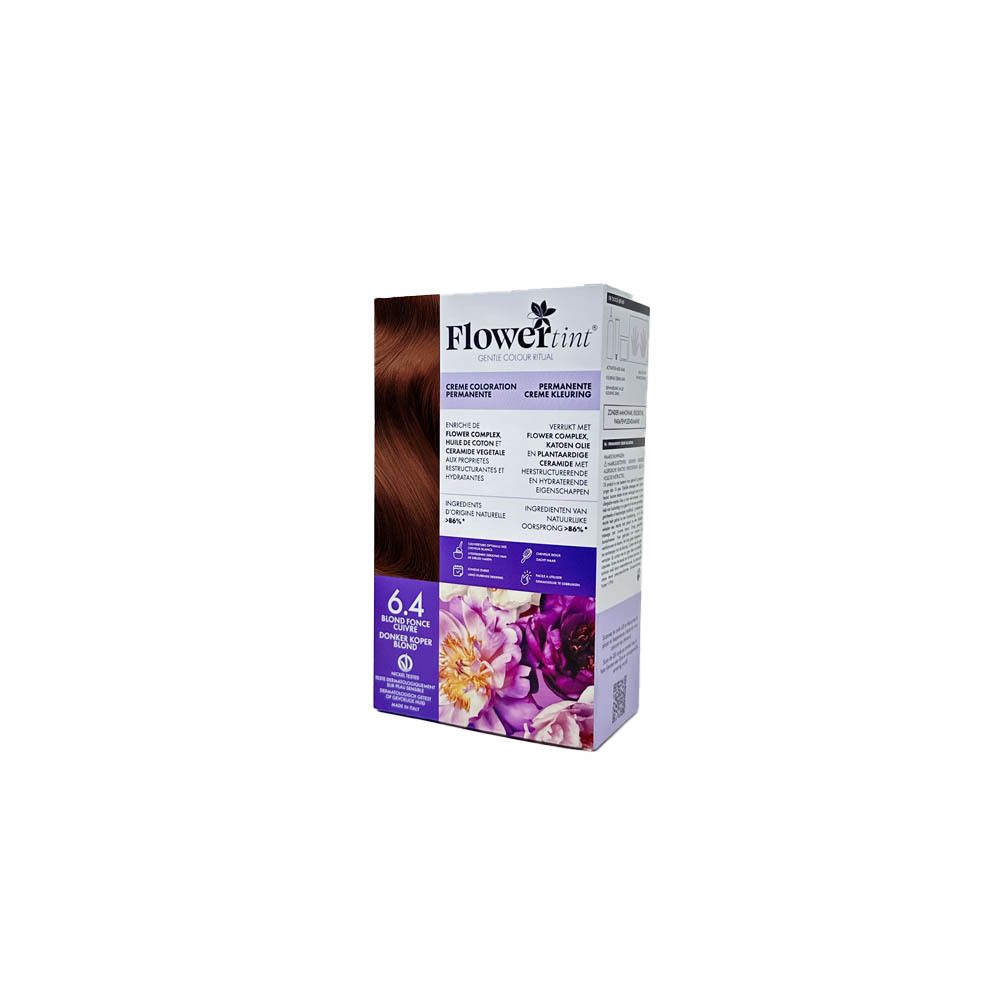 Confezione di tintura per capelli Flower tint, tonalità 6.4 Biondo Scuro.