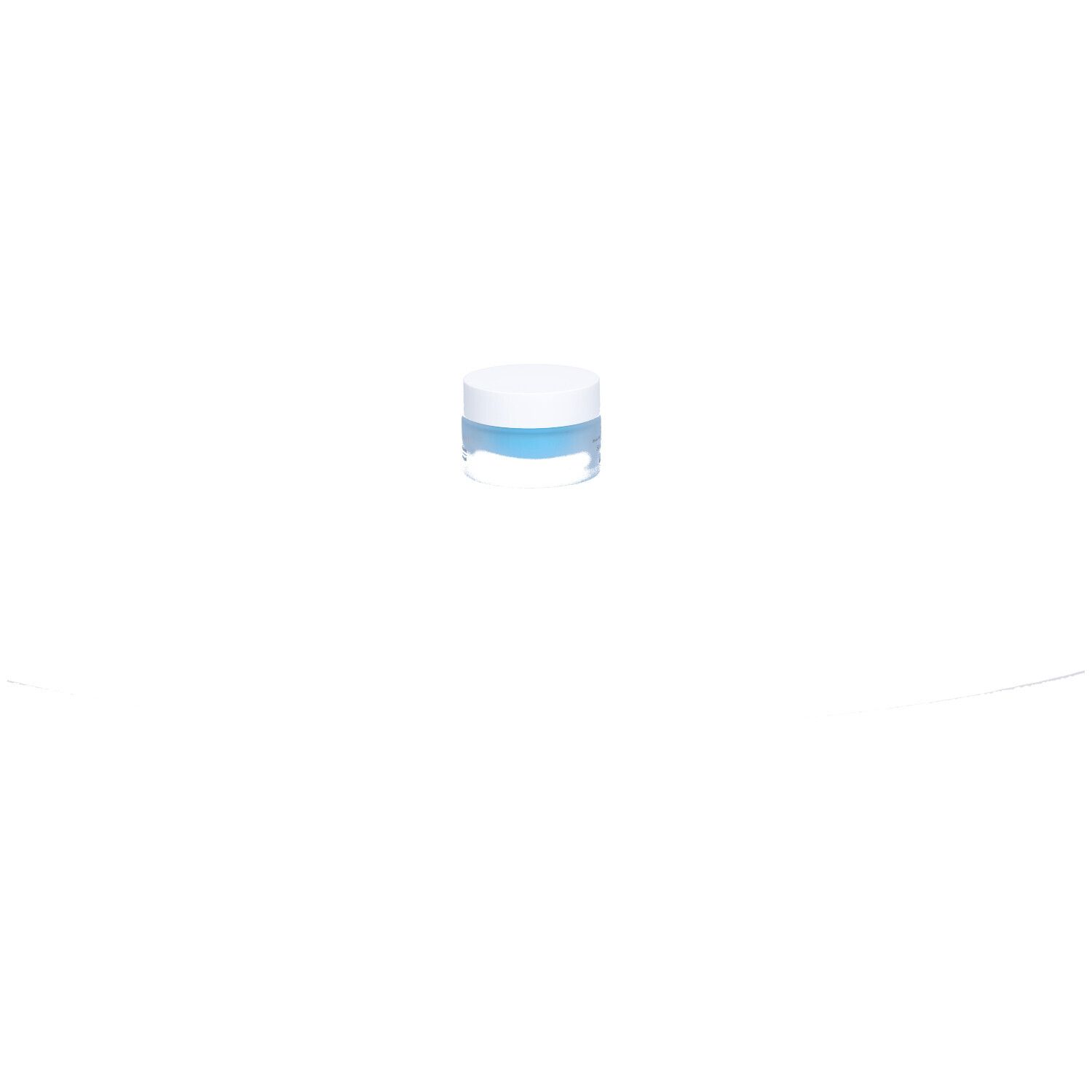 Piccolo vaso blu con coperchio bianco, gelée repulpante lisciante SVR [HYALU] BIOTIC.
