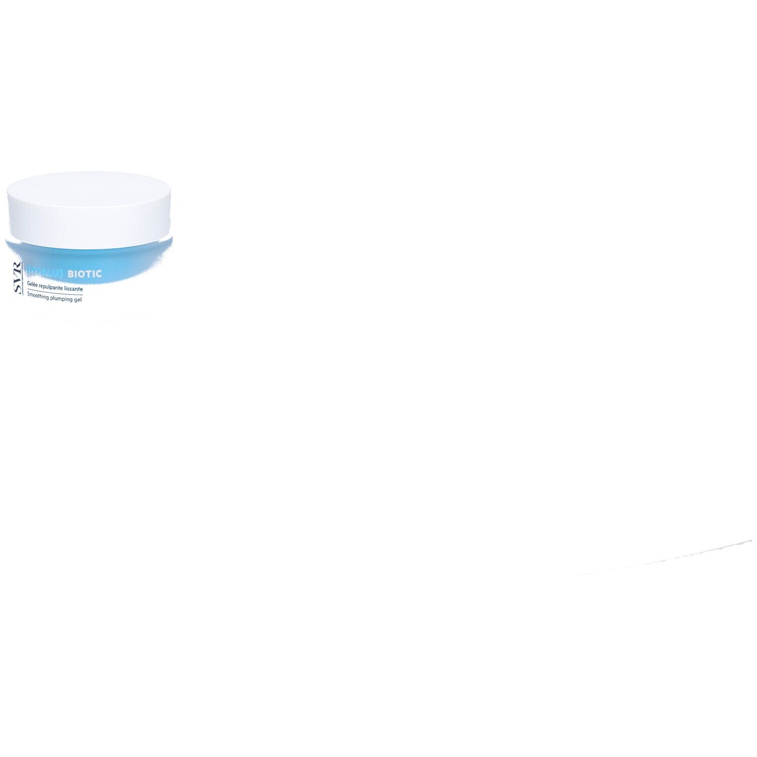 Vaso SVR [HYALU] BIOTIC su sfondo bianco, mostrato dall'alto a sinistra.