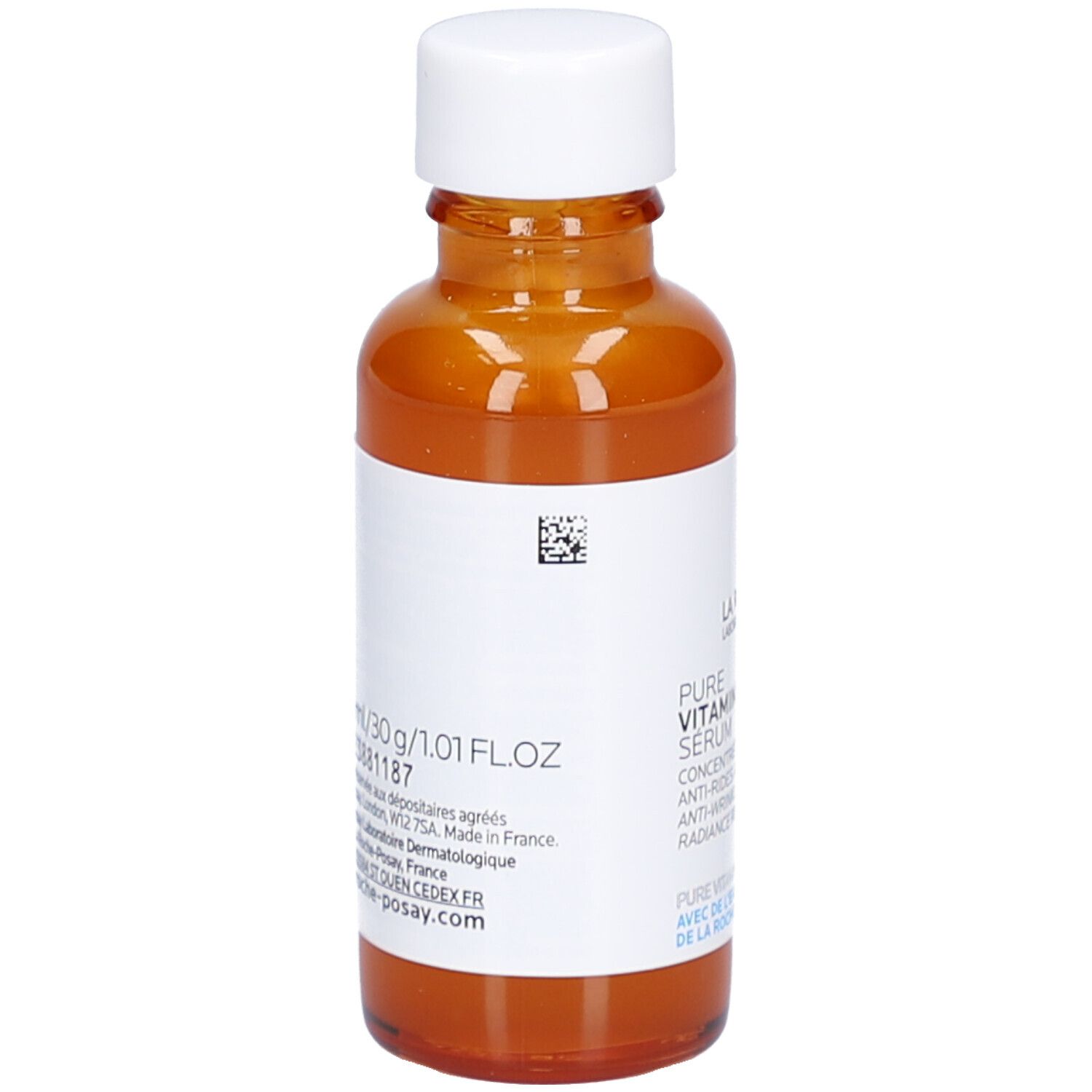 Retro del flacone. Stampe con informazioni. Marchio La Roche-Posay.