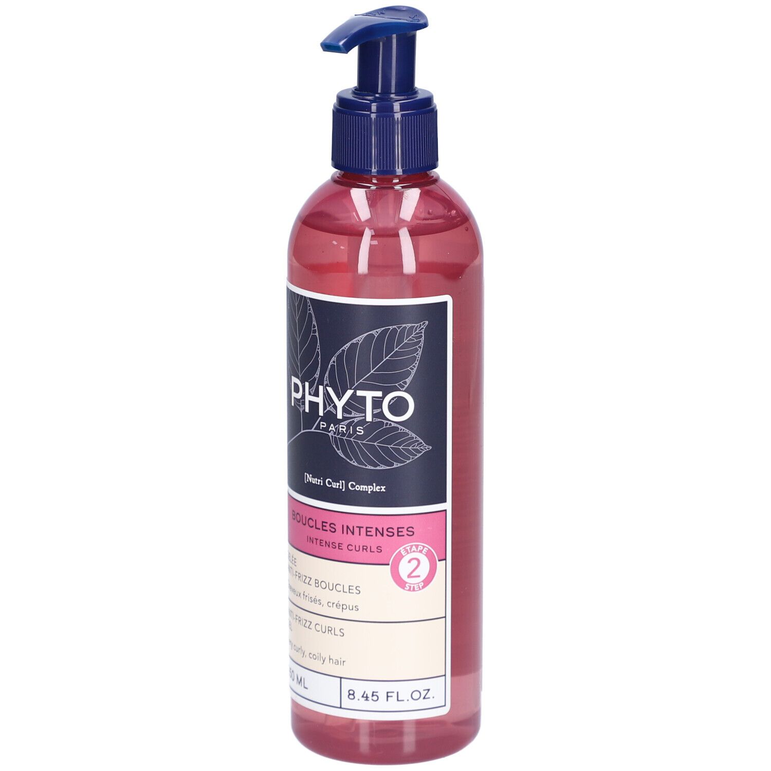 Flacone Phyto Paris con erogatore, 240 ml, per ricci intensi.