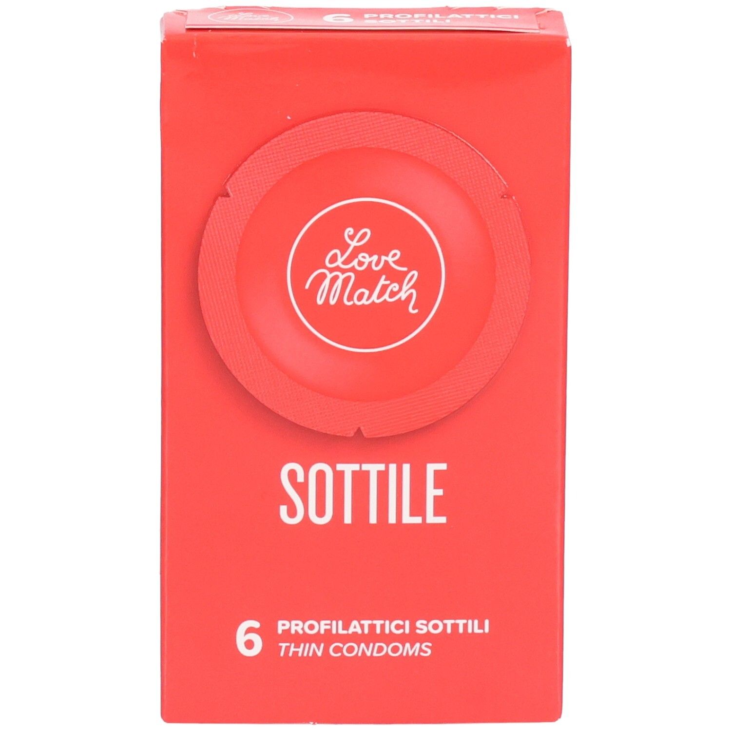 Confezione di preservativi Love Match Sottile, 6 pezzi.
