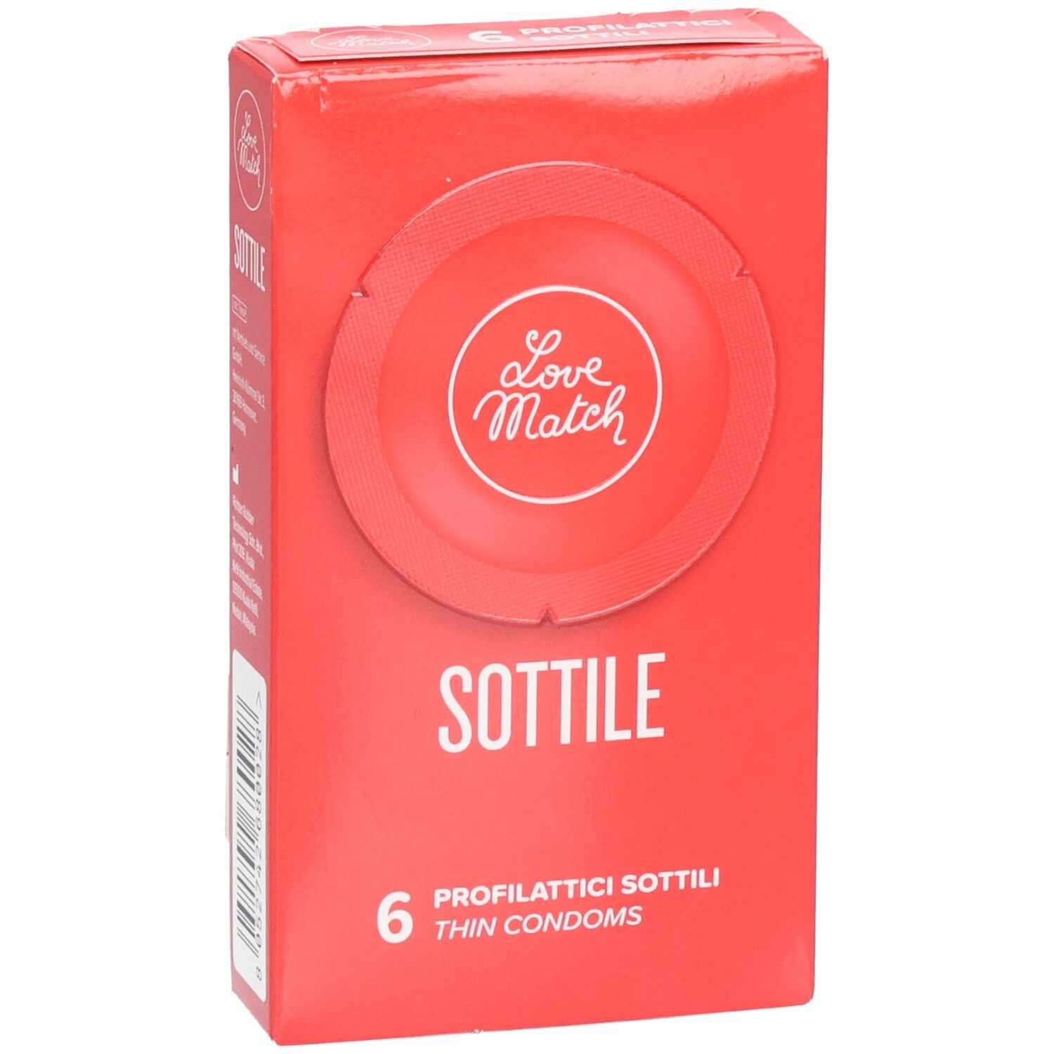 Confezione di preservativi Love Match Sottile, 6 pezzi.
