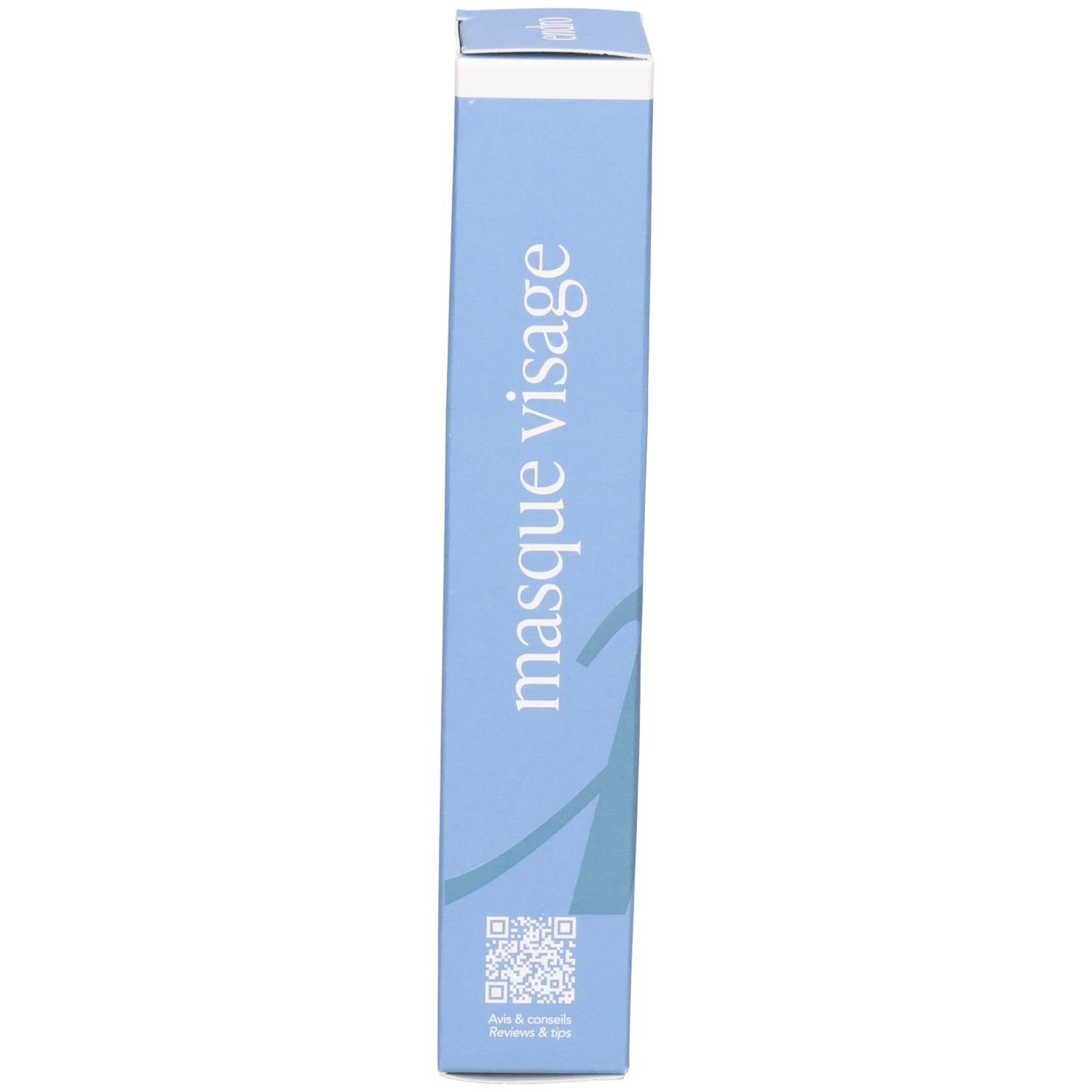 Lato della confezione Endro Maschera Crema con nome del prodotto e codice QR.