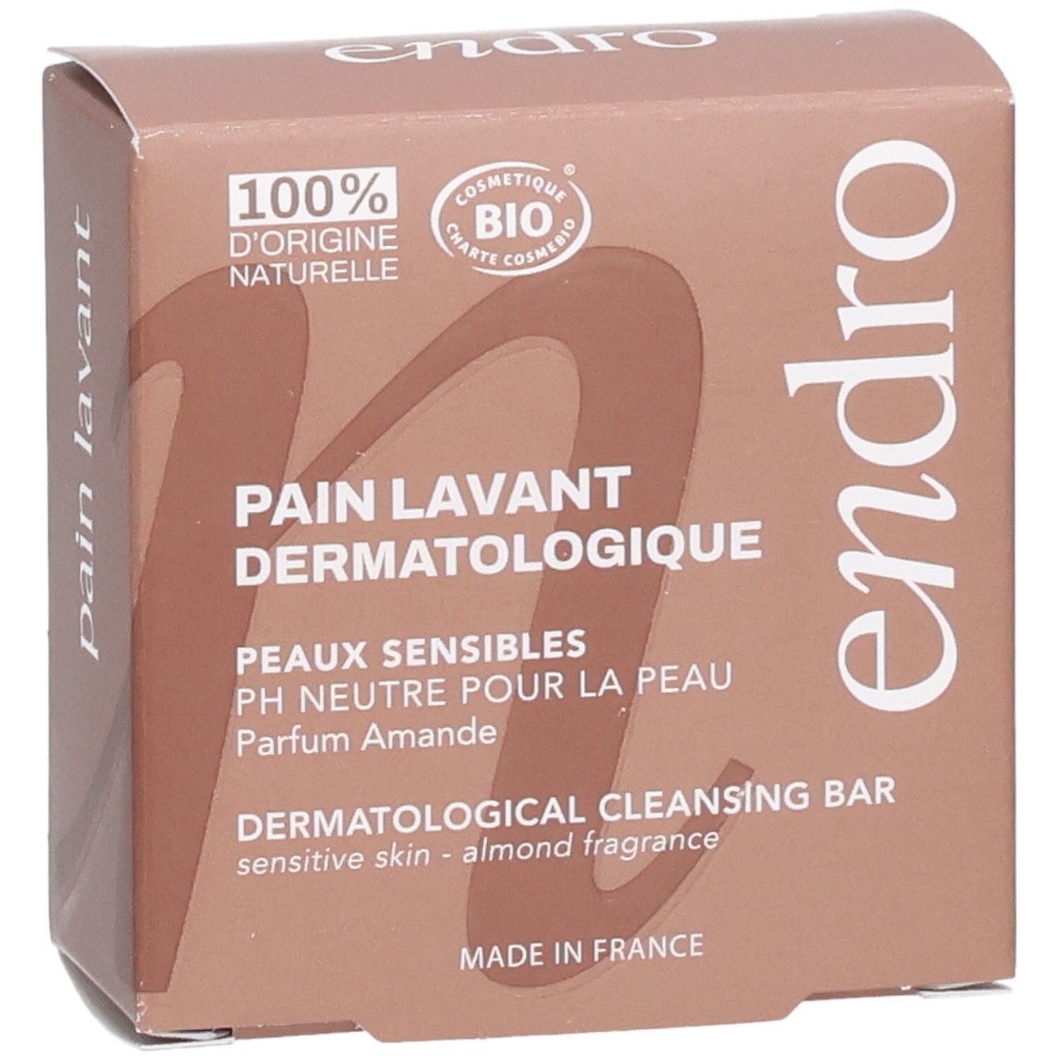 Endro Sapone Dermatologico, 100% origine naturale, certificato BIO, per pelli sensibili.