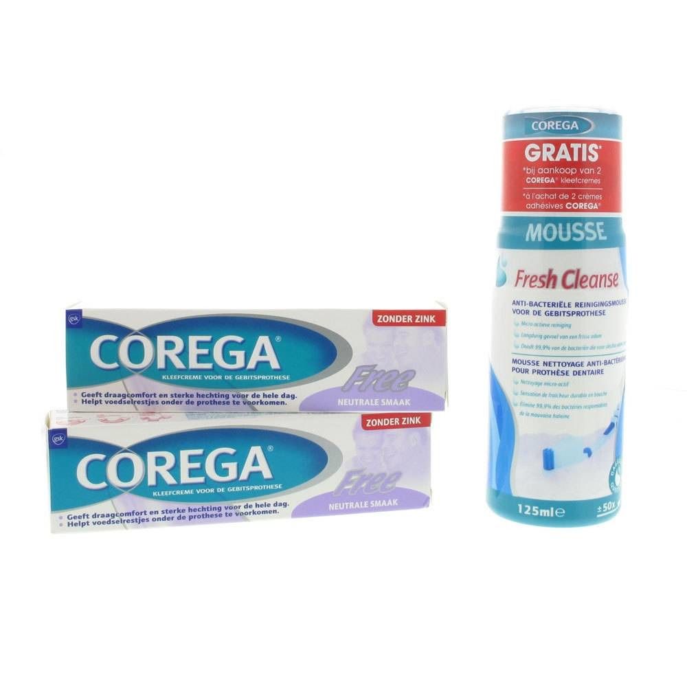 Corega Adhesive Cream Free Duo