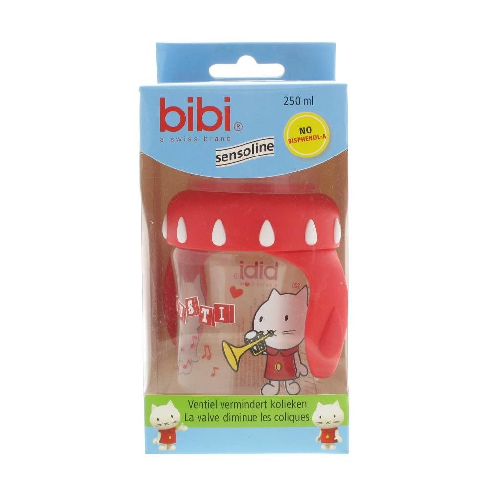 Bibi Suction Bottle Musti Red 250ml