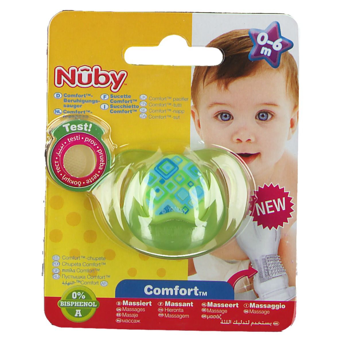 Nuby Pacifier Mini Brites Ovale 0-6m Pink