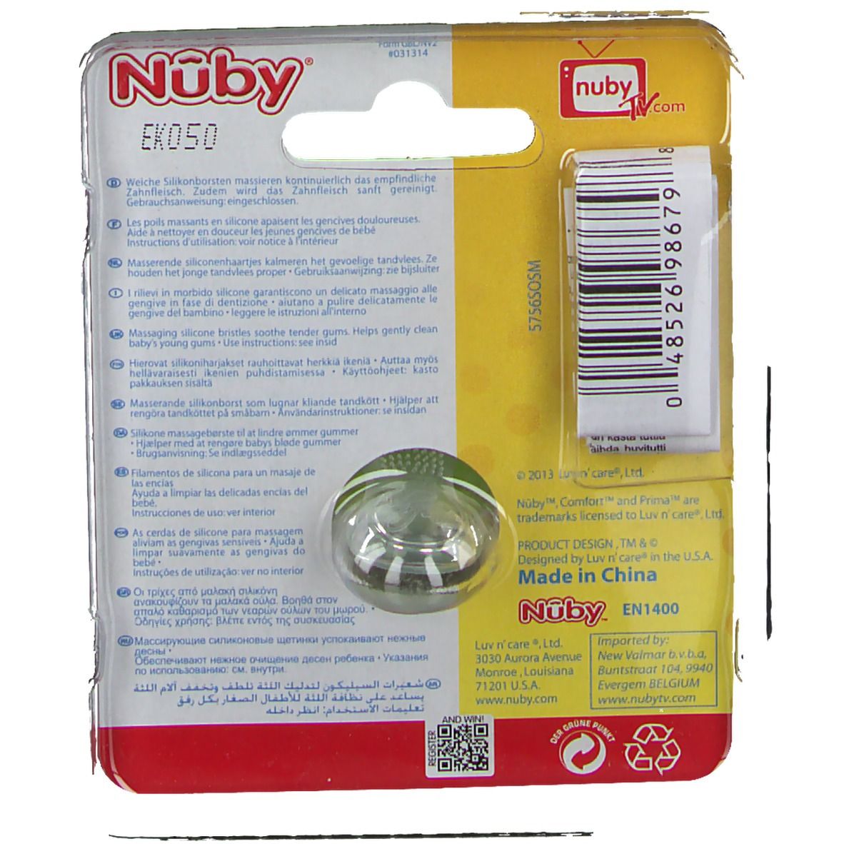 Nuby Pacifier Mini Brites Ovale 0-6m Pink