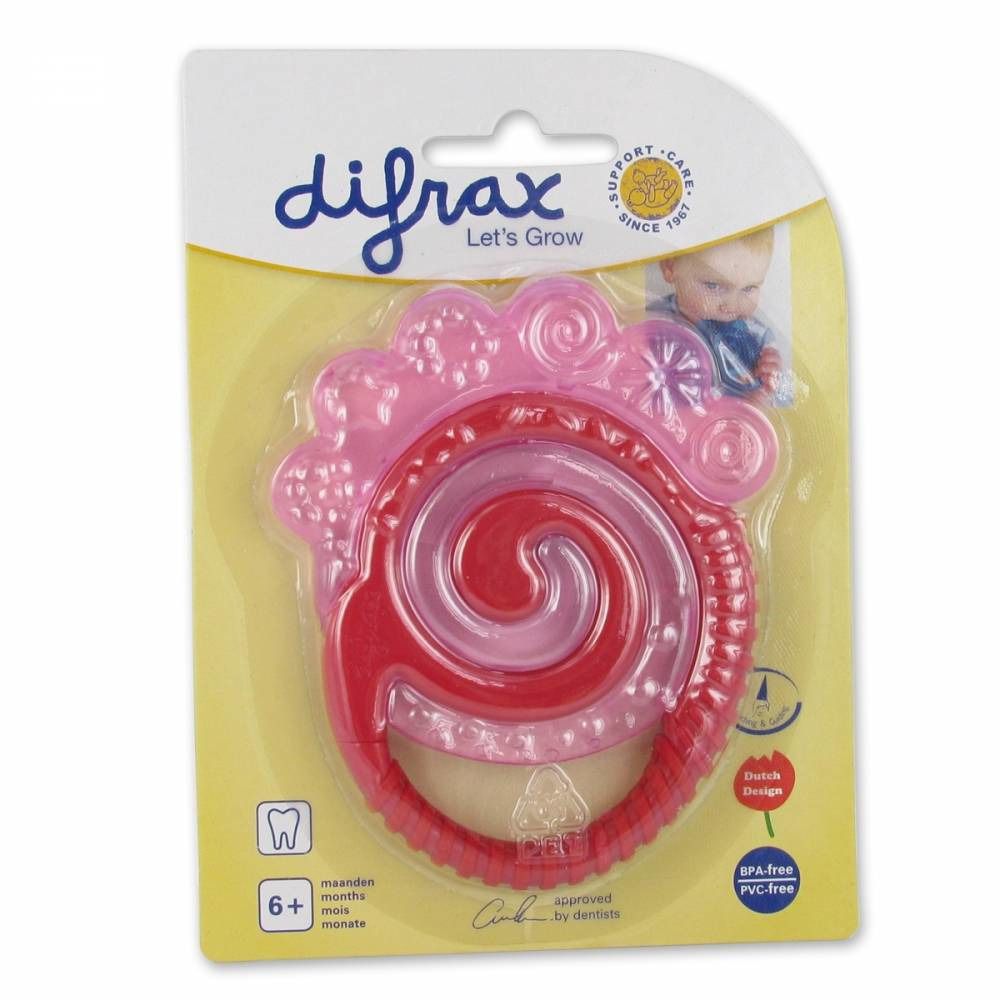 Difrax Cool Teething Ring New Combi Pink