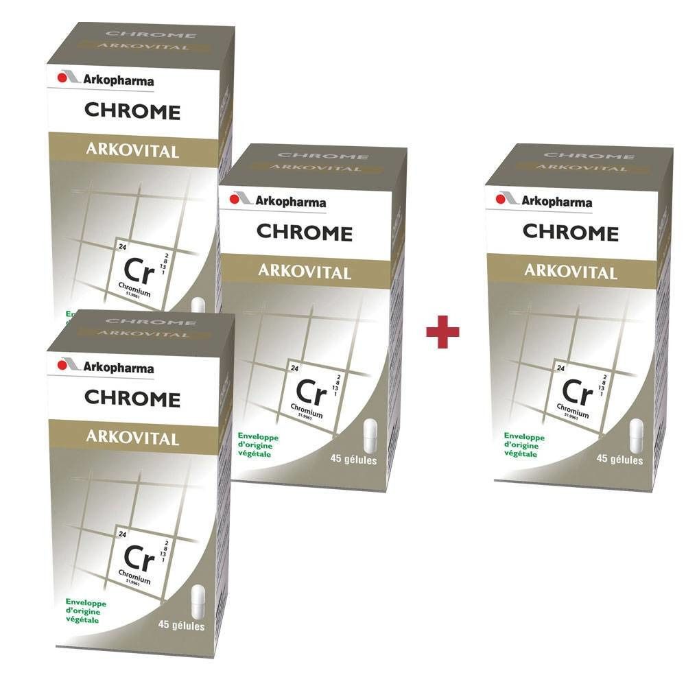 Arkocaps Arkovital Chrome Promopack 3 + 1 FREE