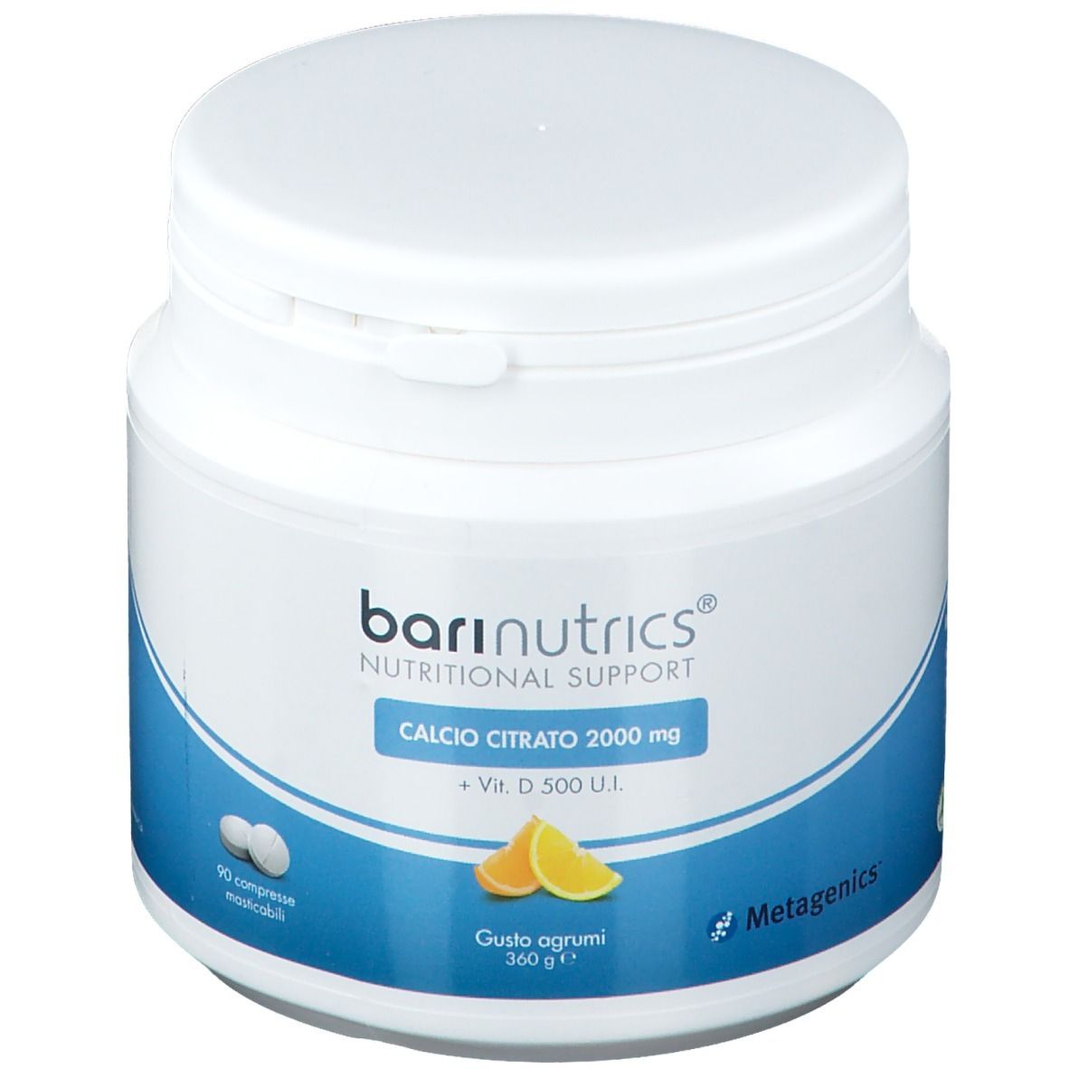 Barinutrics® Calcio Citrato 2000 mg Gusto arancia-limone