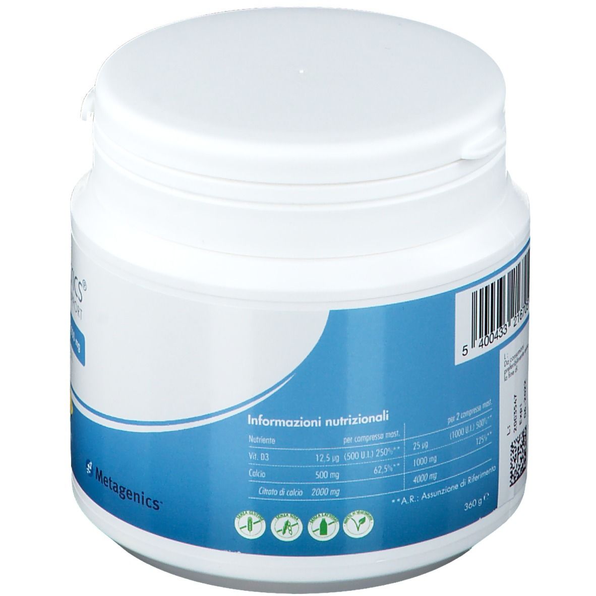 Barinutrics® Calcio Citrato 2000 mg Gusto arancia-limone