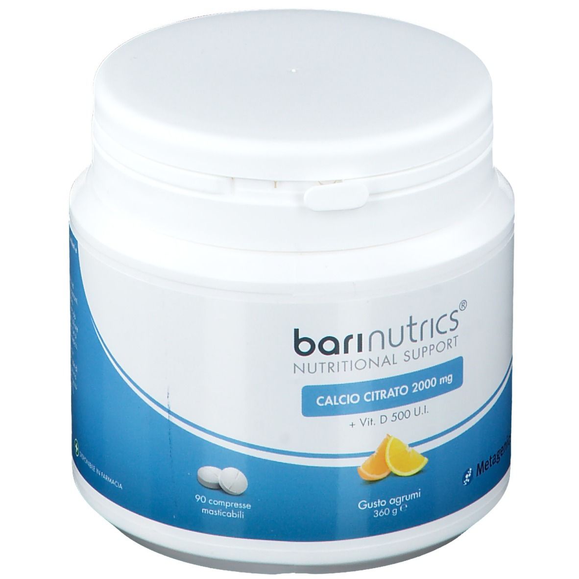 Barinutrics® Calcio Citrato 2000 mg Gusto arancia-limone