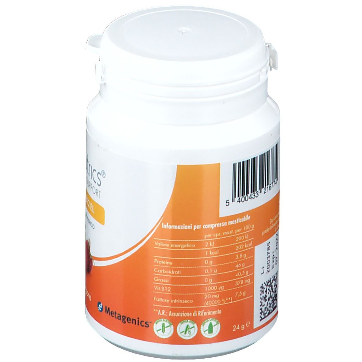 Barinutrics® Nutritional Support vitamina B12 F.I. Gusto lampone