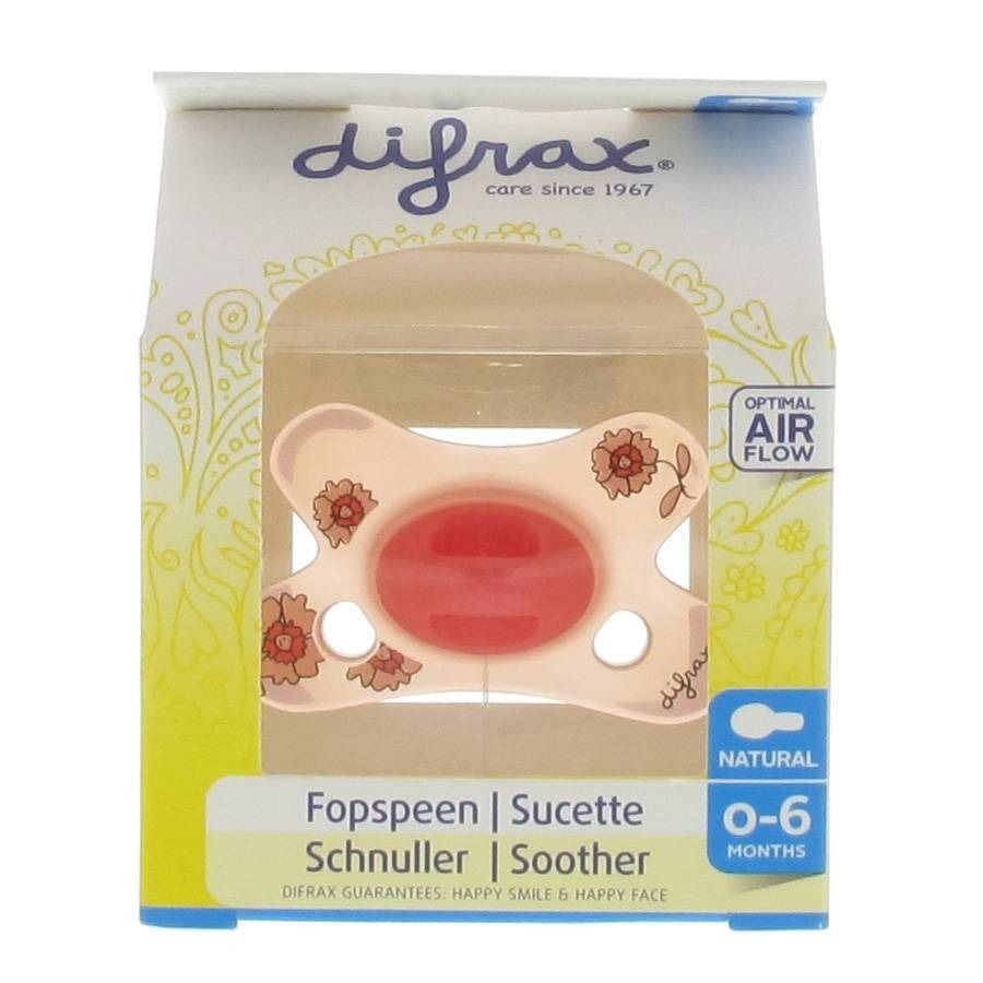 Difrax Soother Mini Natural Assort 0-6m Flowers
