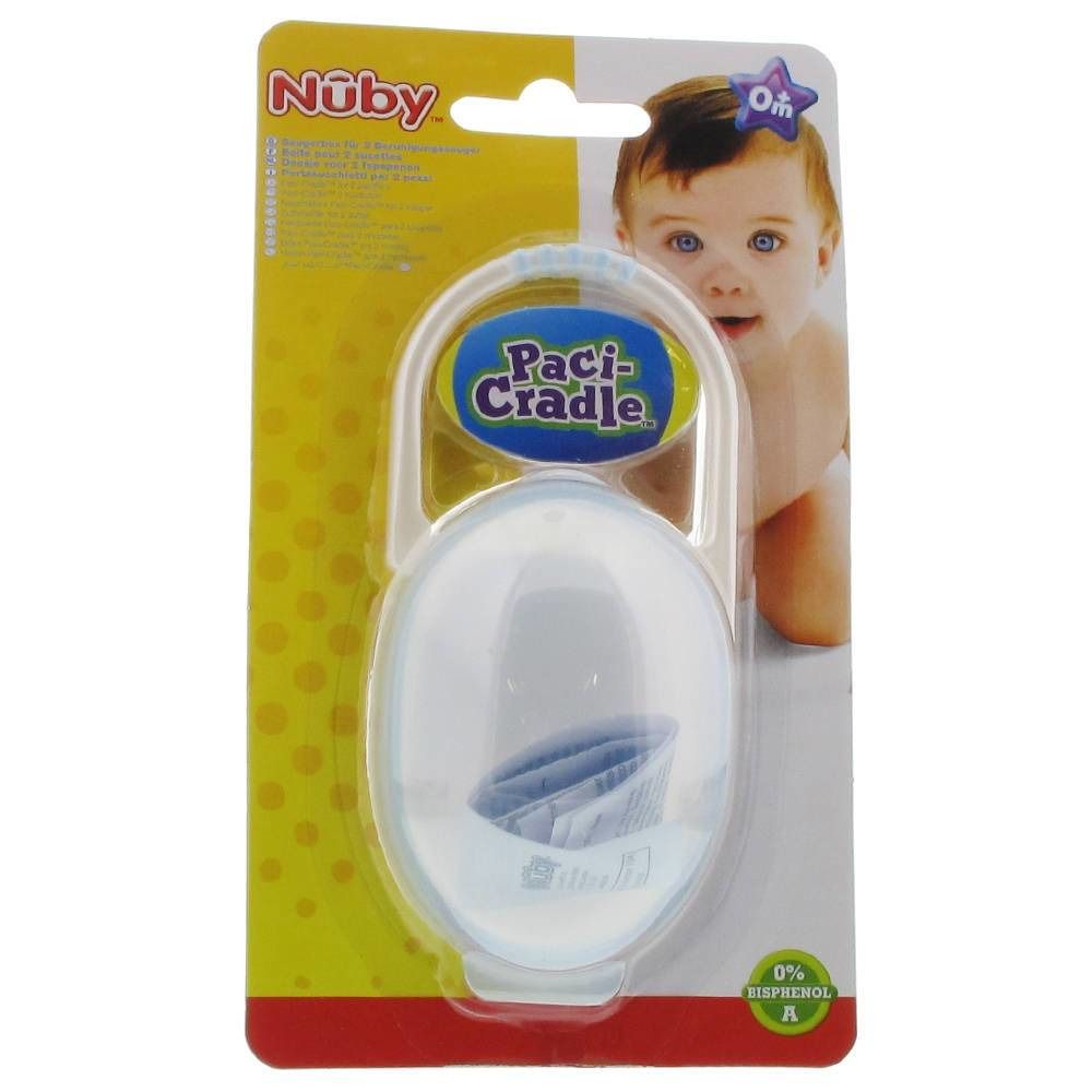 Nuby Scatola Di Stoccaggio Per 2 Succhietti Blu