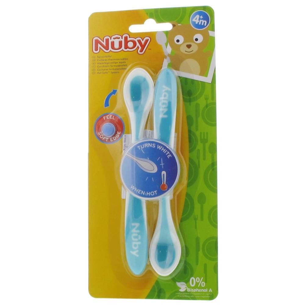Nuby Cucchiaio Termosensibile +4 Mesi Azzurro Chiaro