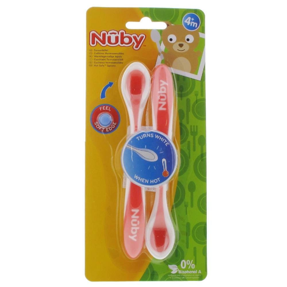 Nuby Cucchiaio Termosensibile +4 Mesi Rosa