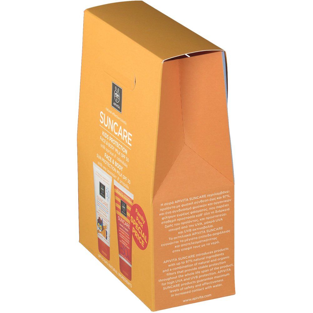 Apivita Sun Kids Protection Latte Solare Viso/Corpo SPF50 + Crema Solare Viso/Corpo SPF30