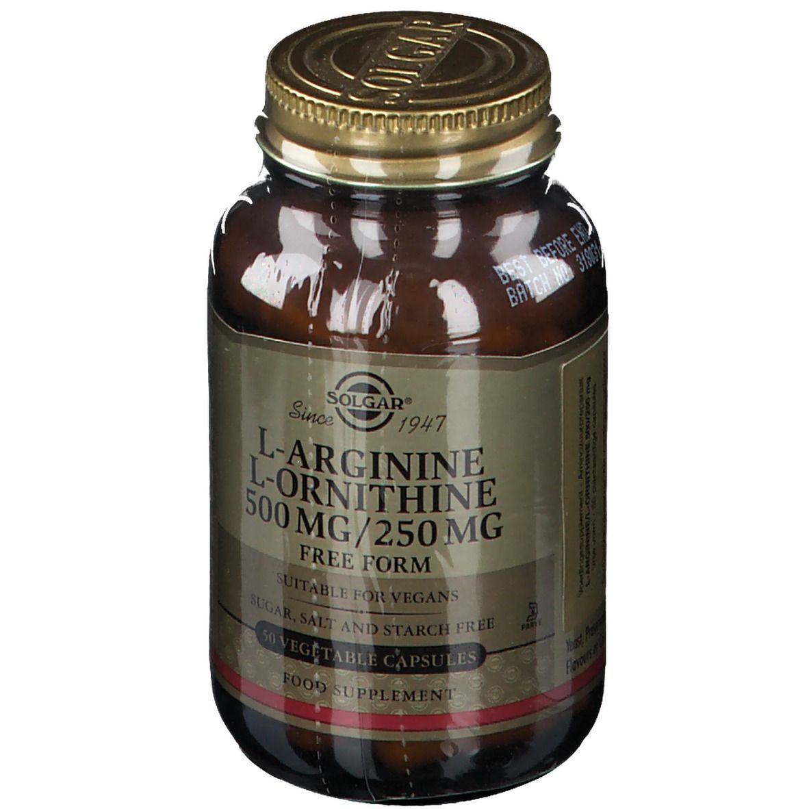 SOLGAR® L-Arganine/L-Orthinine 500/250 mg