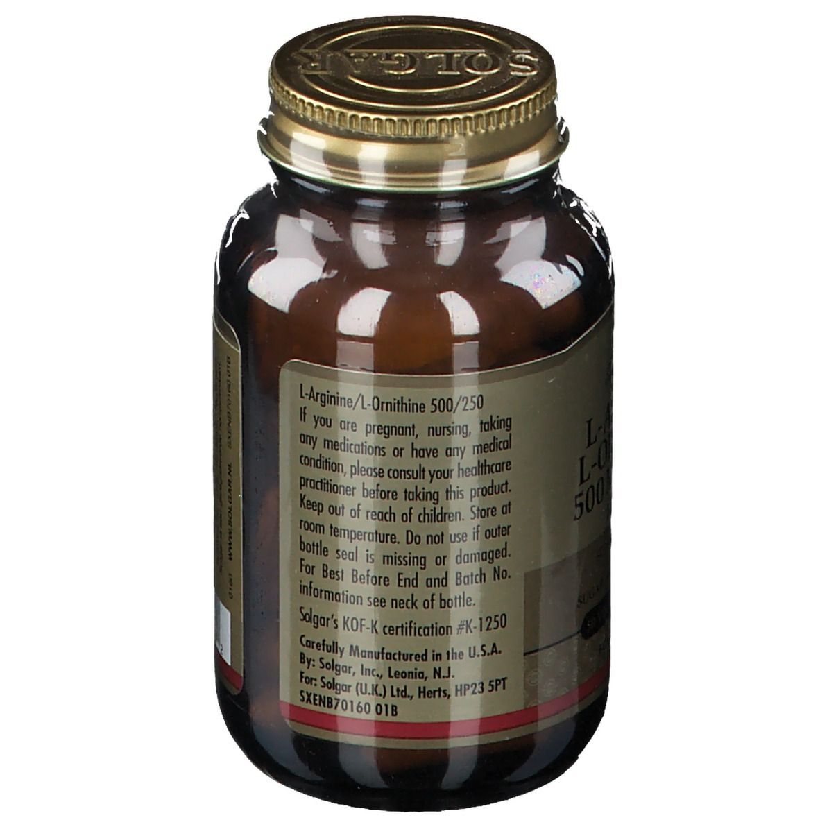 SOLGAR® L-Arganine/L-Orthinine 500/250 mg