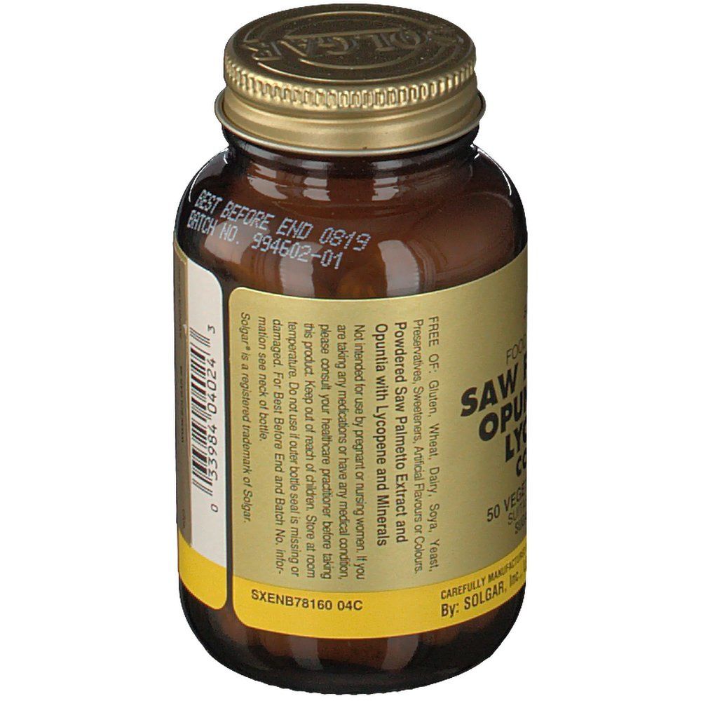 SOLGAR® Saw Palmetto Opuntia & Lycopene Complex