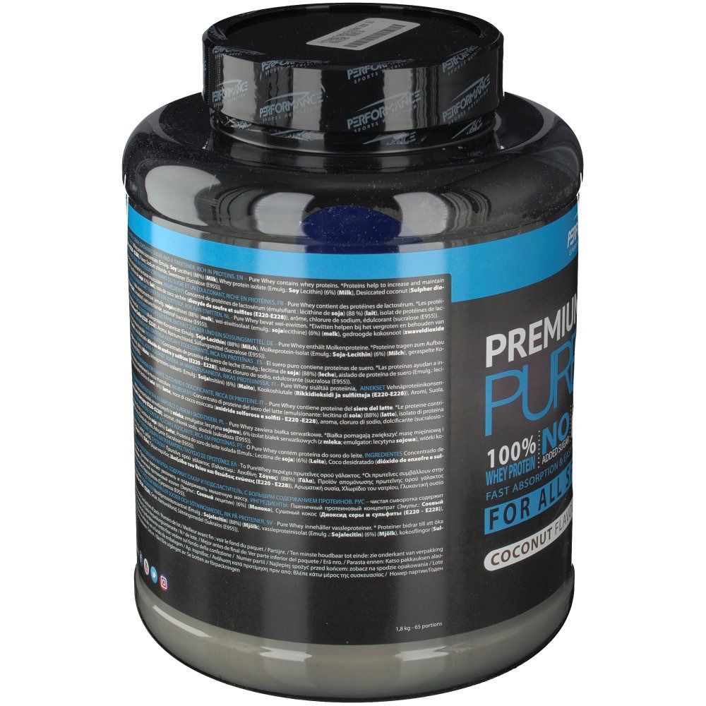 Barattolo nero con fascia blu. Testo con informazioni nutrizionali e ingredienti.