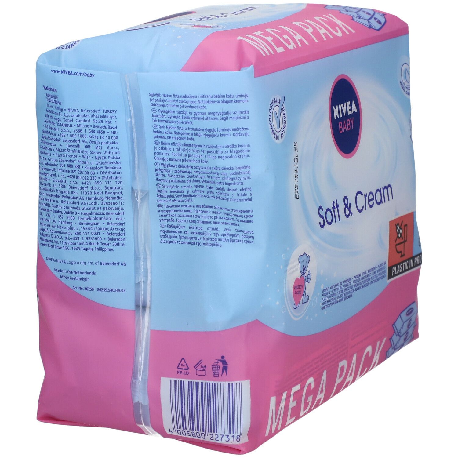 Nivea Baby Soft & Cream Wipes 2+1 For FREE