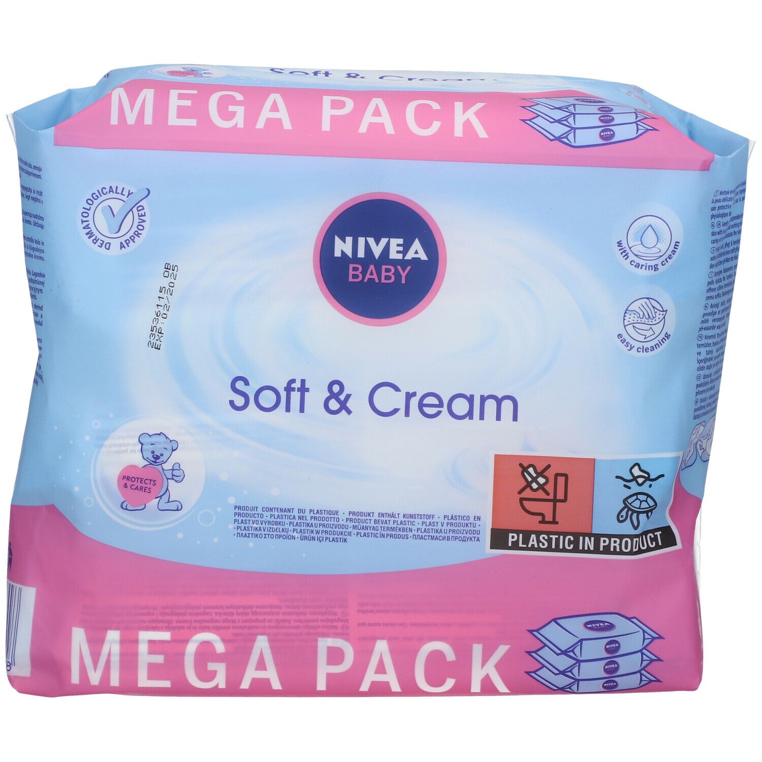 Nivea Baby Soft & Cream Wipes 2+1 For FREE