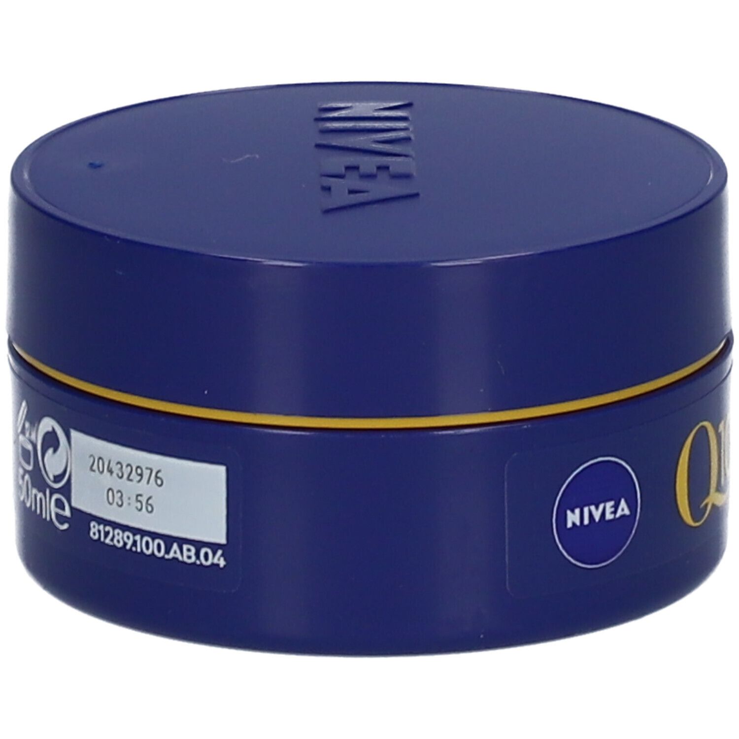 NIVEA Q10 POWER Crema notte antirughe con scatola aperta. La scatola mostra 'Formula migliorata'.