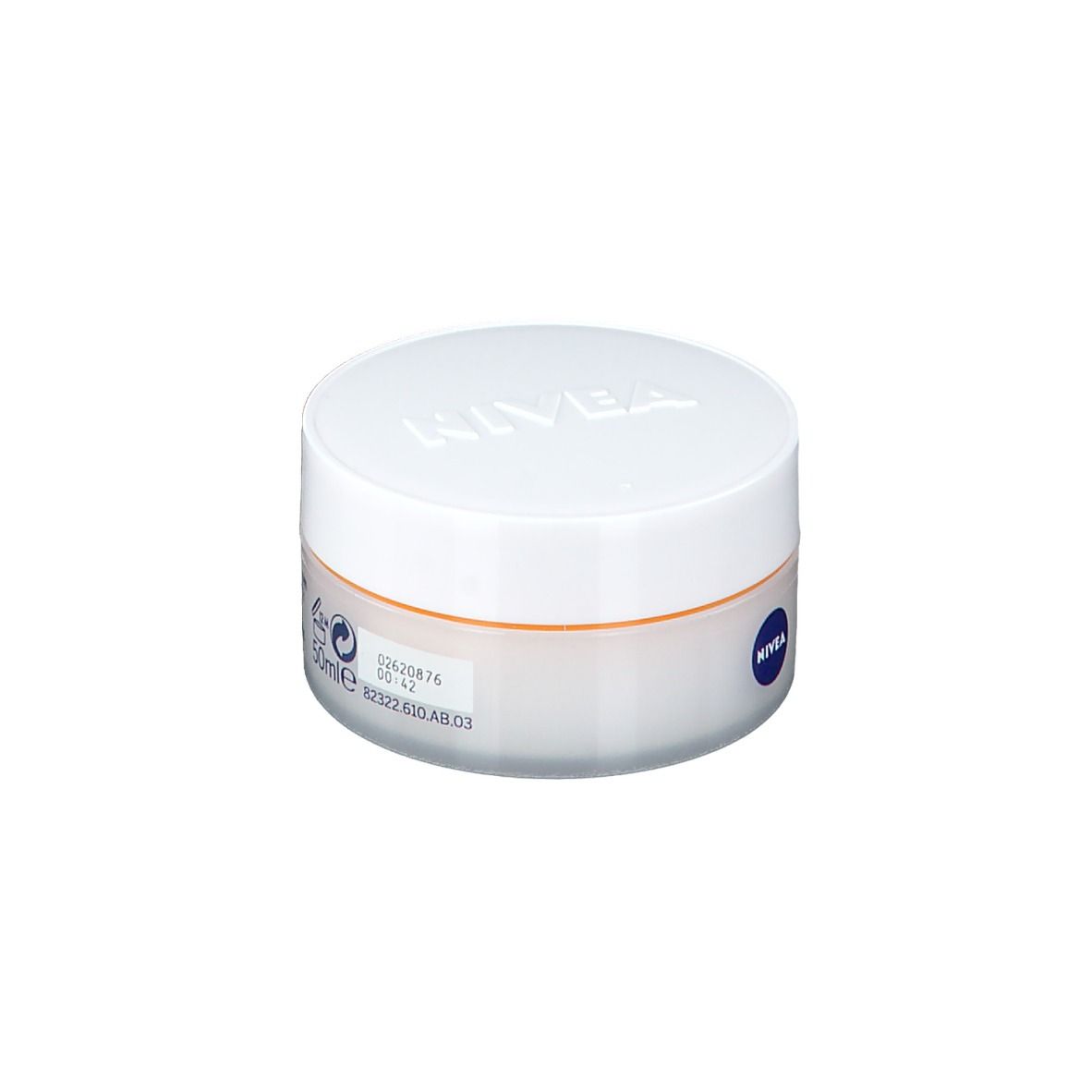 Vasetto NIVEA Q10 Energy con codice prodotto e numero di lotto.