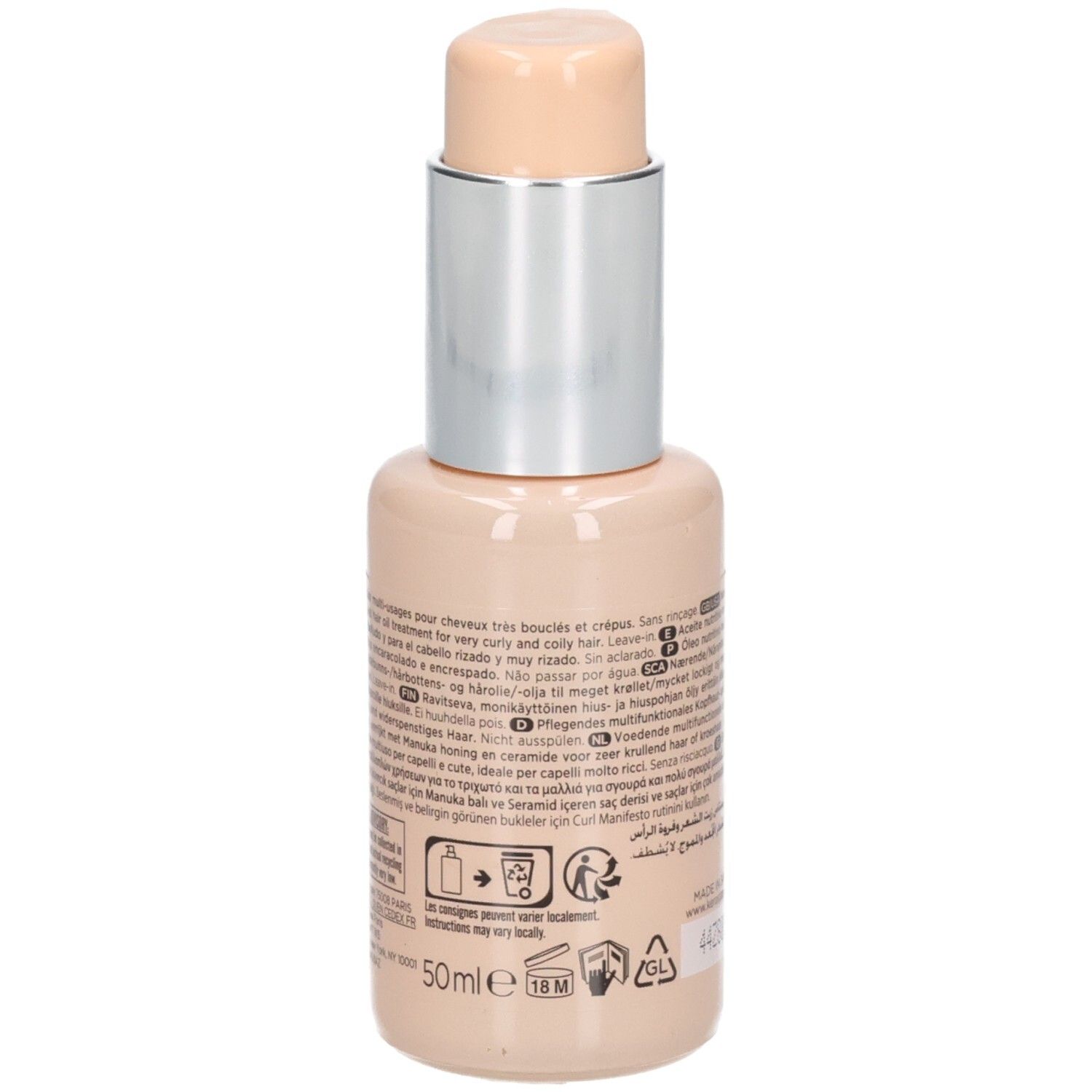 Kérastase Curl Manifesto Huile Sublime Repair, flacone con erogatore a pompa.