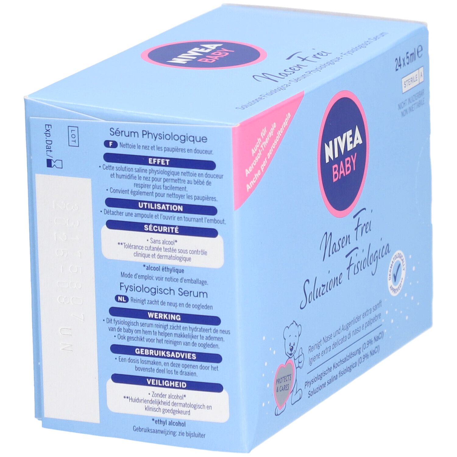 NIVEA - Baby Soluzione Fisiologica 24 Flaconcini Da 5 Ml - Igiene Di Naso E  Occhi