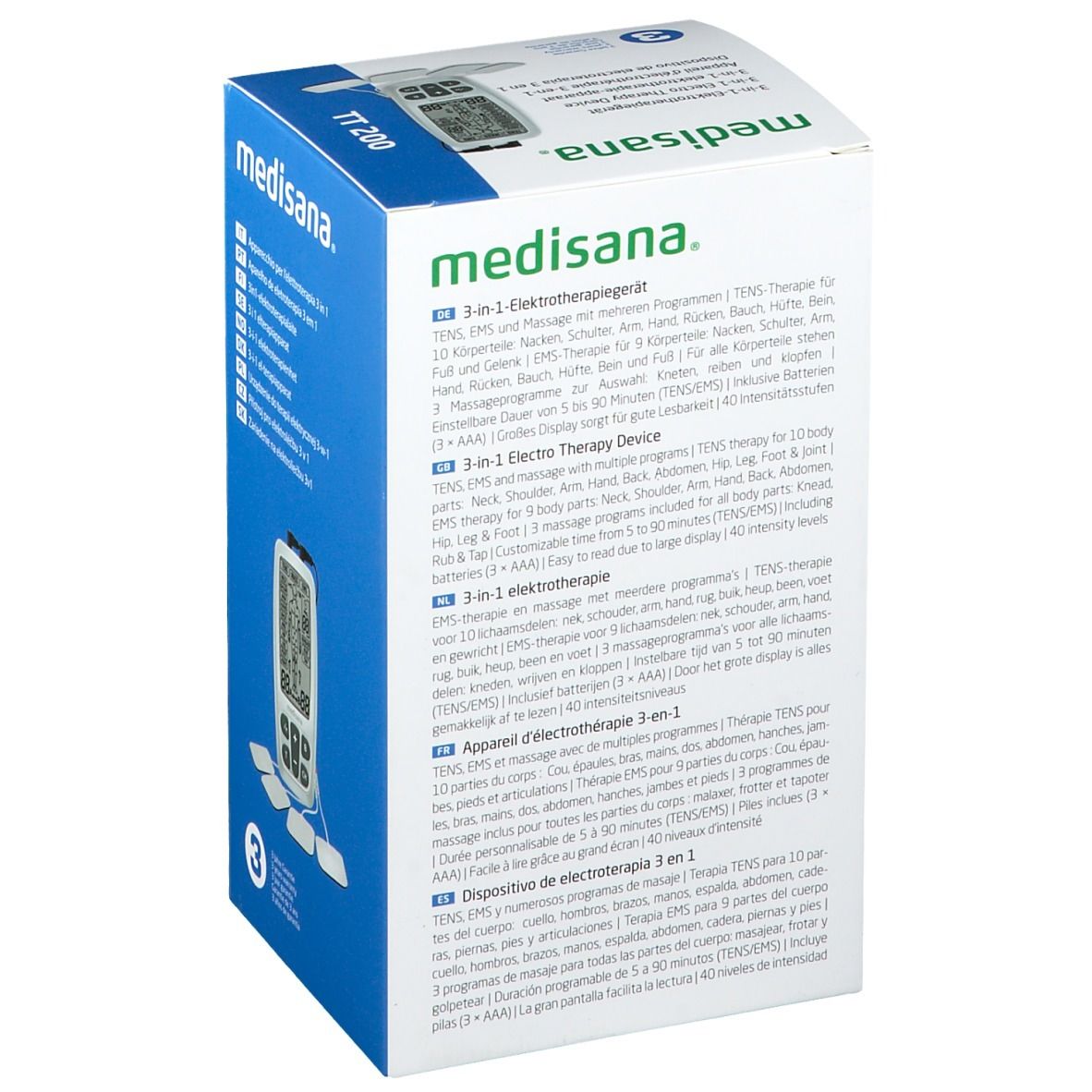Medisana® 3-in-1 Dispositivo di Elettroterapia TT200